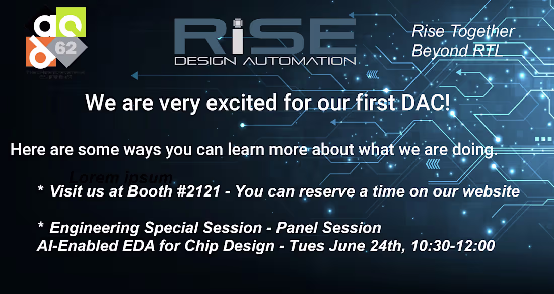 Cover image for First big conference for Rise Design Automation to tell thei...