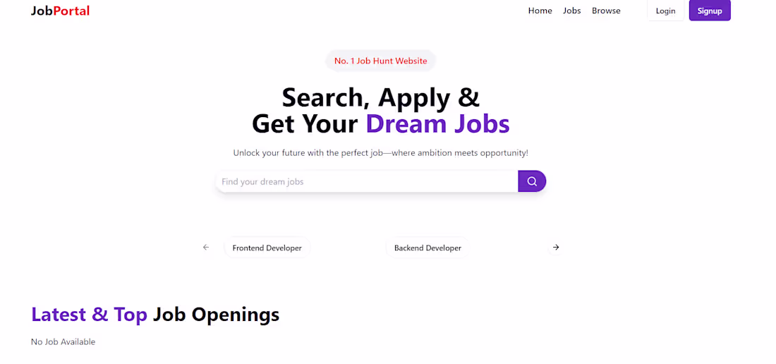 Cover image for Job Portal