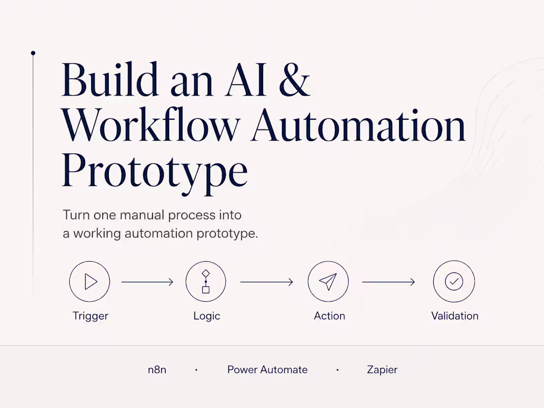 Cover image for Build an AI & Workflow Automation Prototype