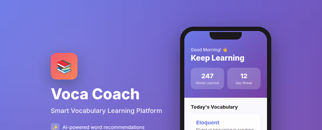 Cover image for Voca Coach A smart vocabulary