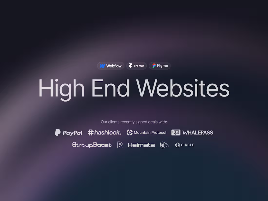 Cover image for High End Websites (that help you attract capital)