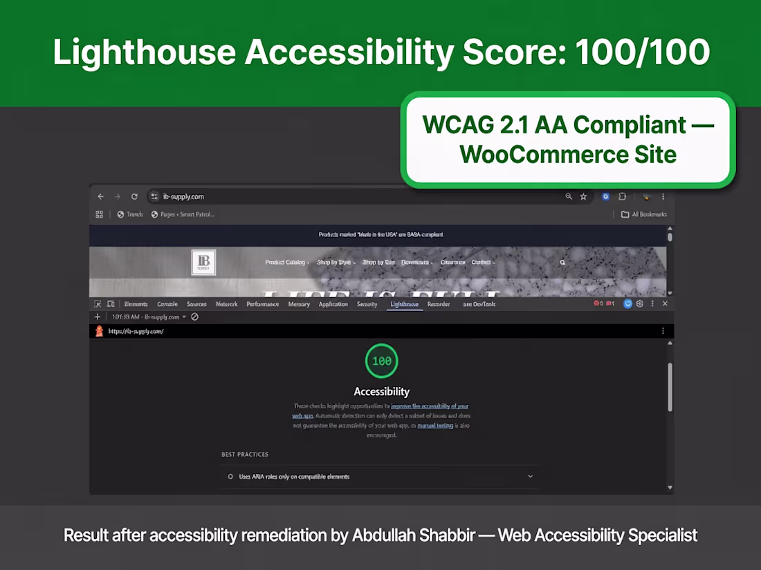 Cover image for WooCommerce Accessibility Remediation — WCAG