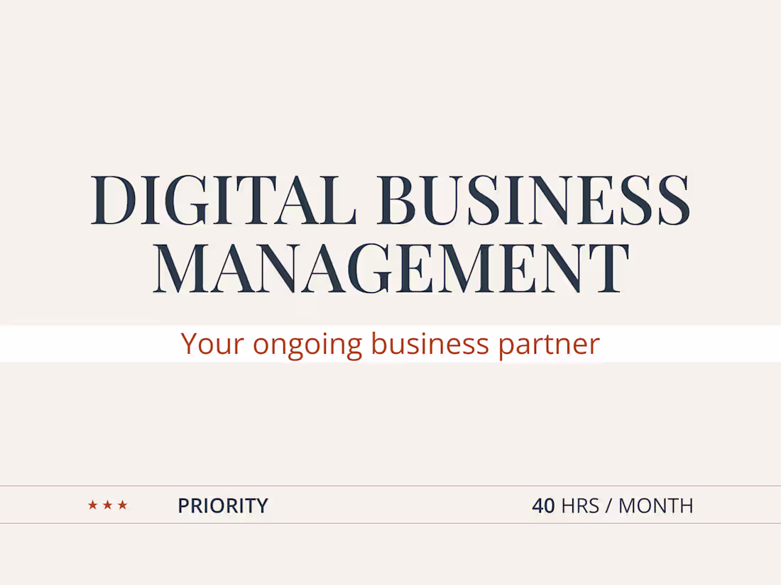 Cover image for Digital Business Management — PRIORITY