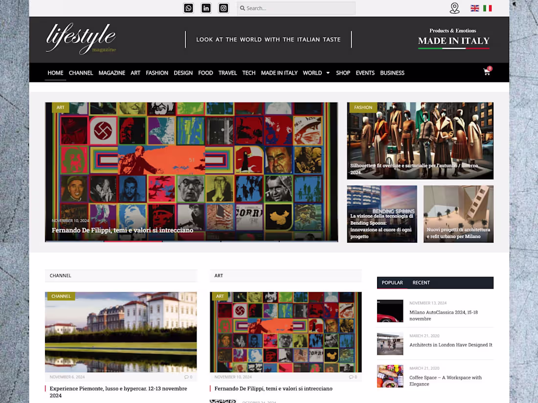 Cover image for HOMEPAGE - LIFESTYLE MAGAZINE