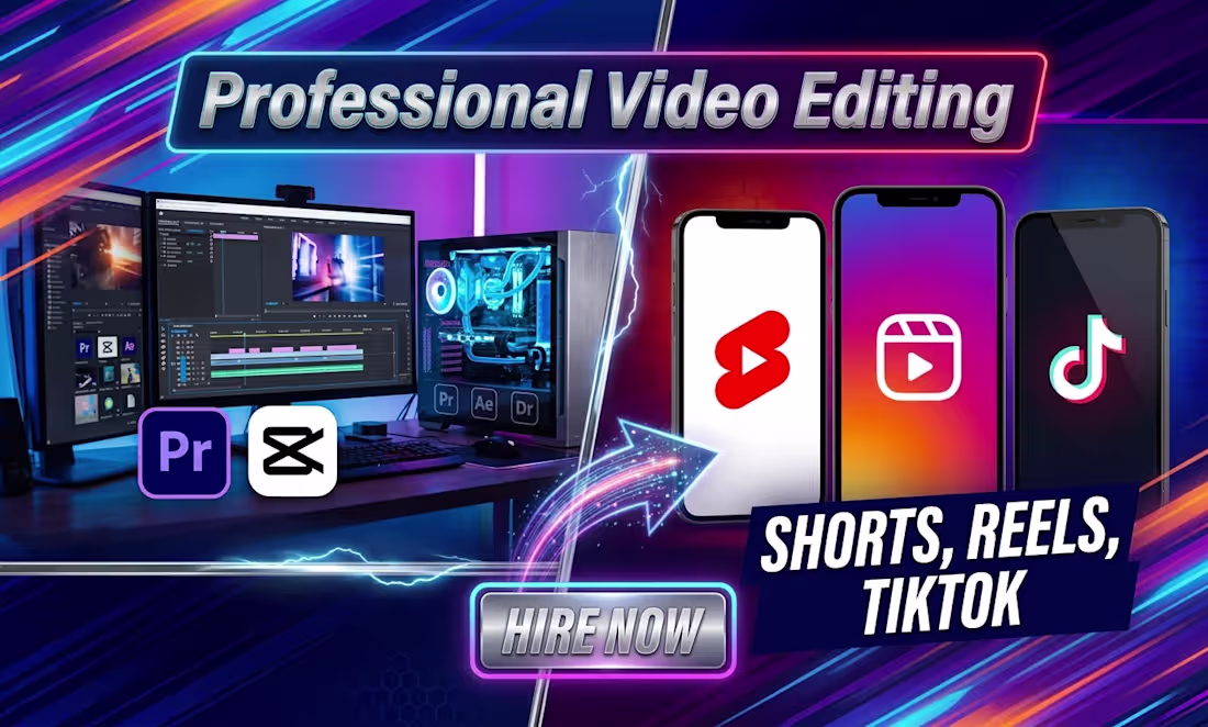 Cover image for Short Form Video Editing for TikTok, Reels & YouTube Shorts