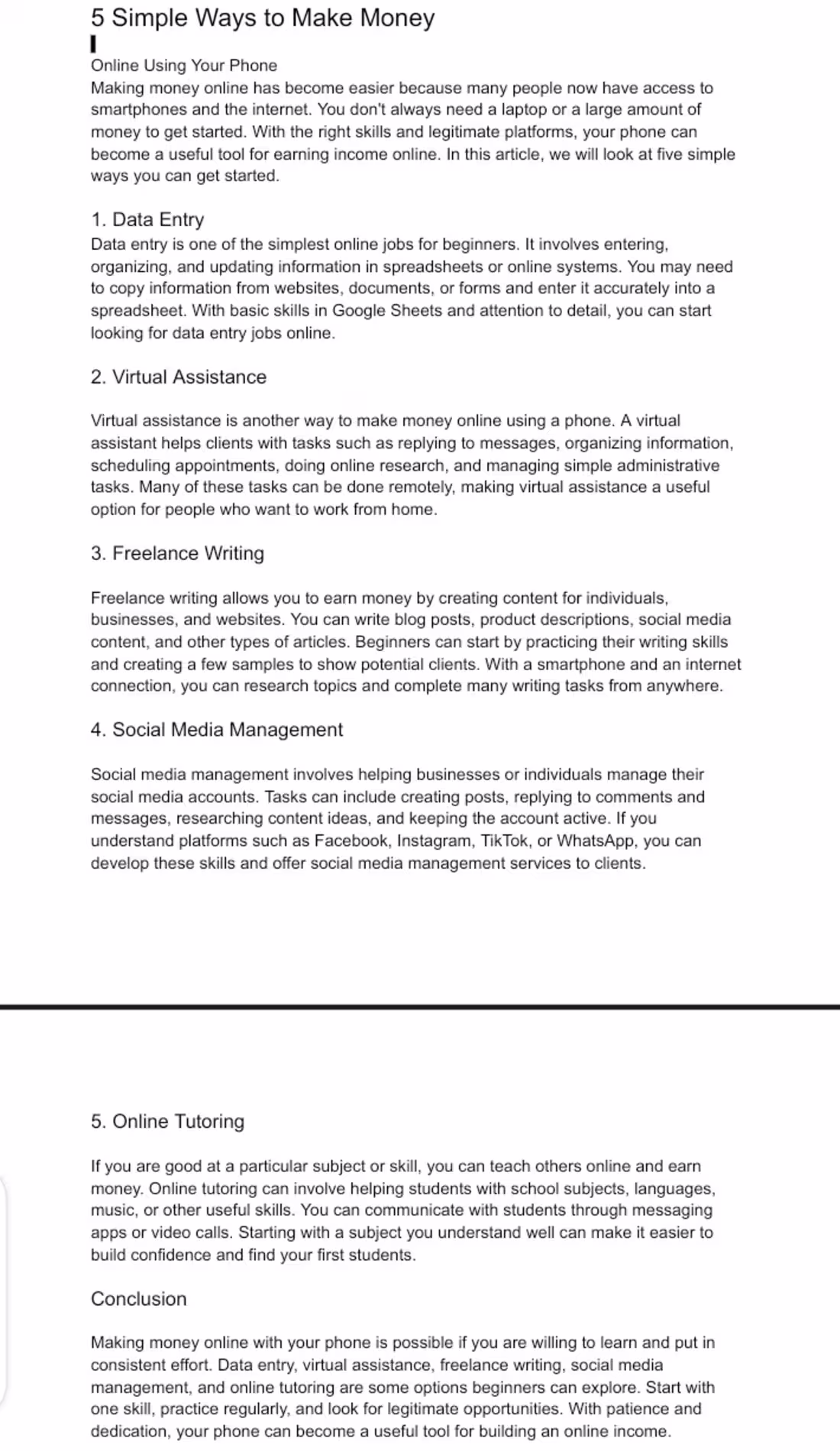 Cover image for Writing blog posts and articles for businesses and websites.
