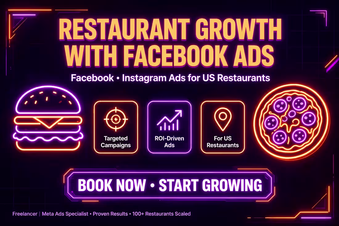 Cover image for I Will Grow Your Restaurant with Facebook & Instagram Ads.