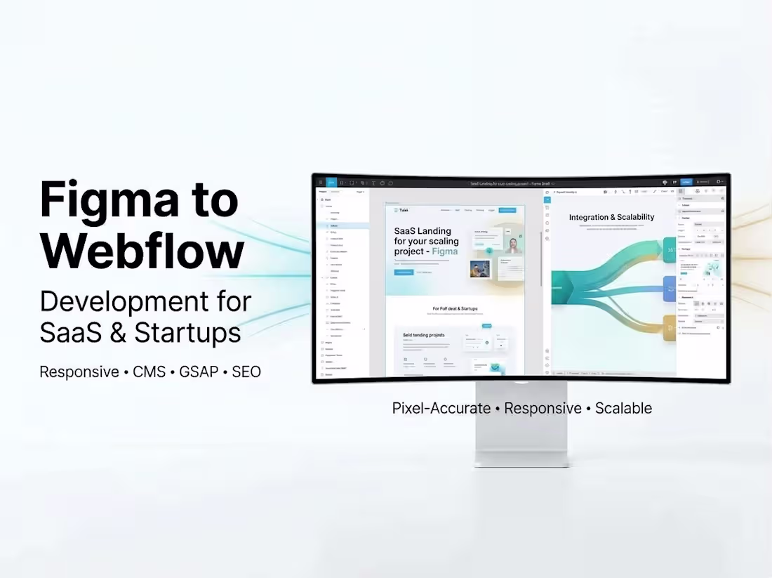 Cover image for Figma to Webflow Development for SaaS & Startups