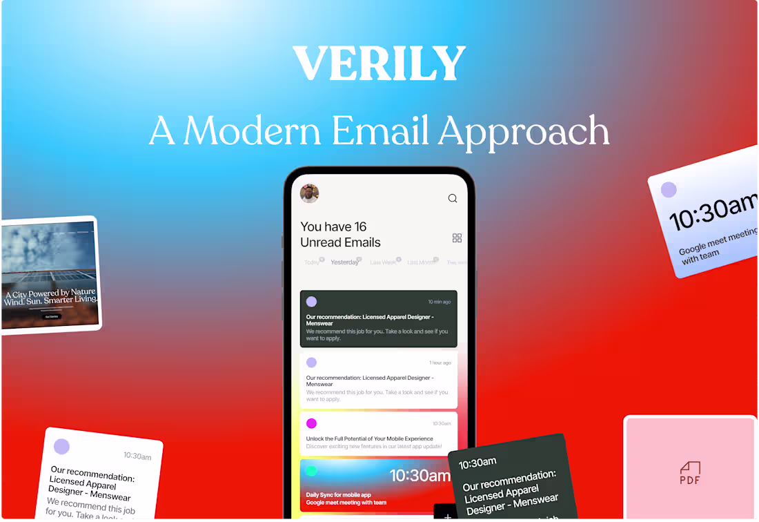 Cover image for Email Mobile App Design
