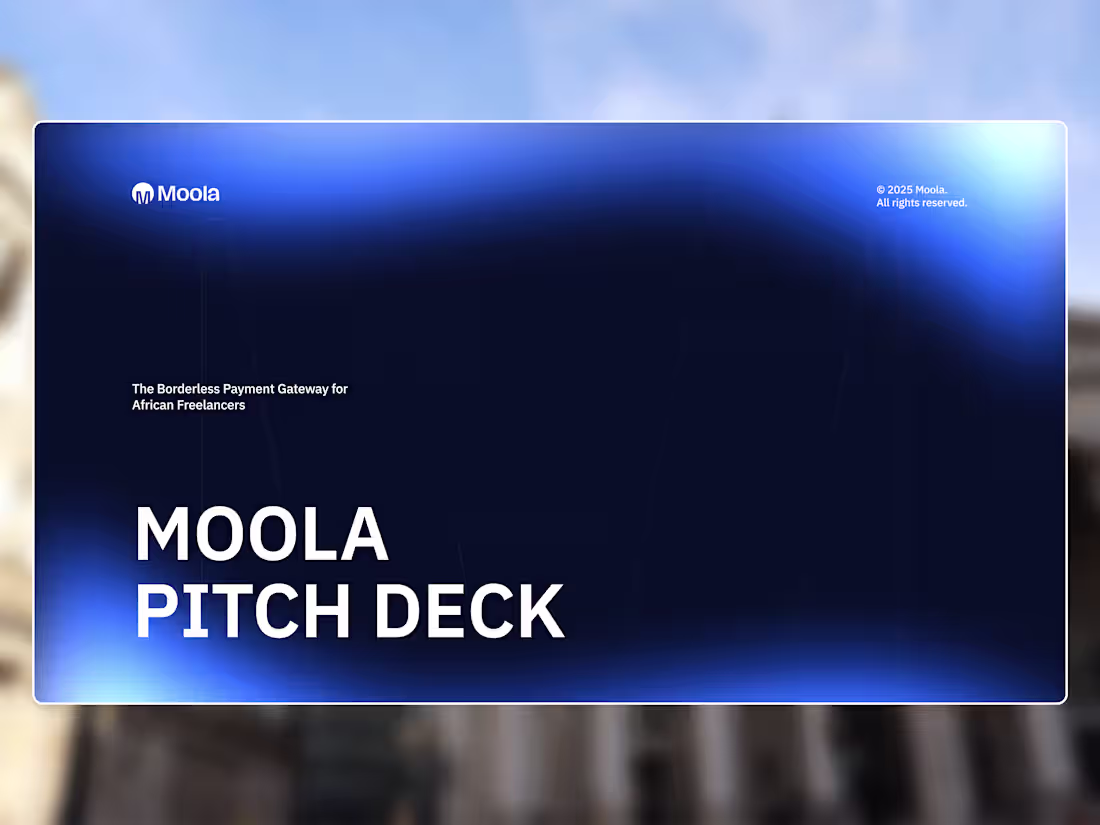 Cover image for Moola Pitch Deck