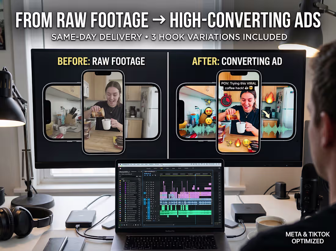 Cover image for Direct-Response Video Editing: Your Footage, My Edit