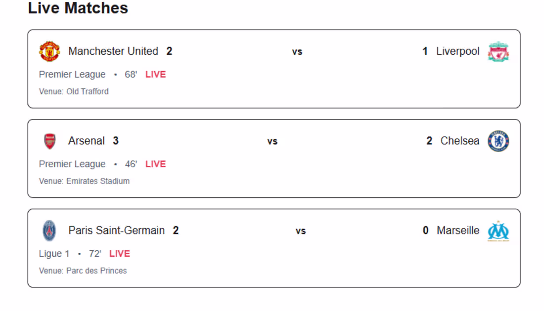 Cover image for Live Football Score App —