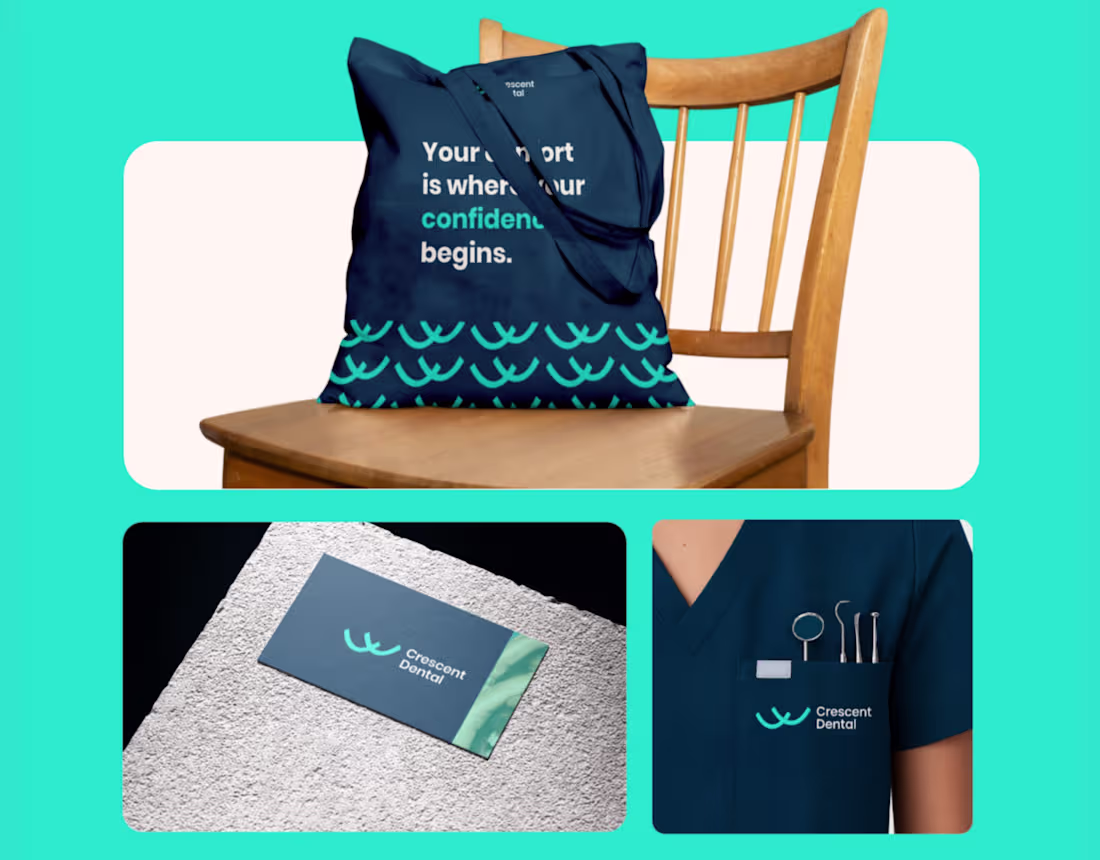 Cover image for Brand identity for crescent dental