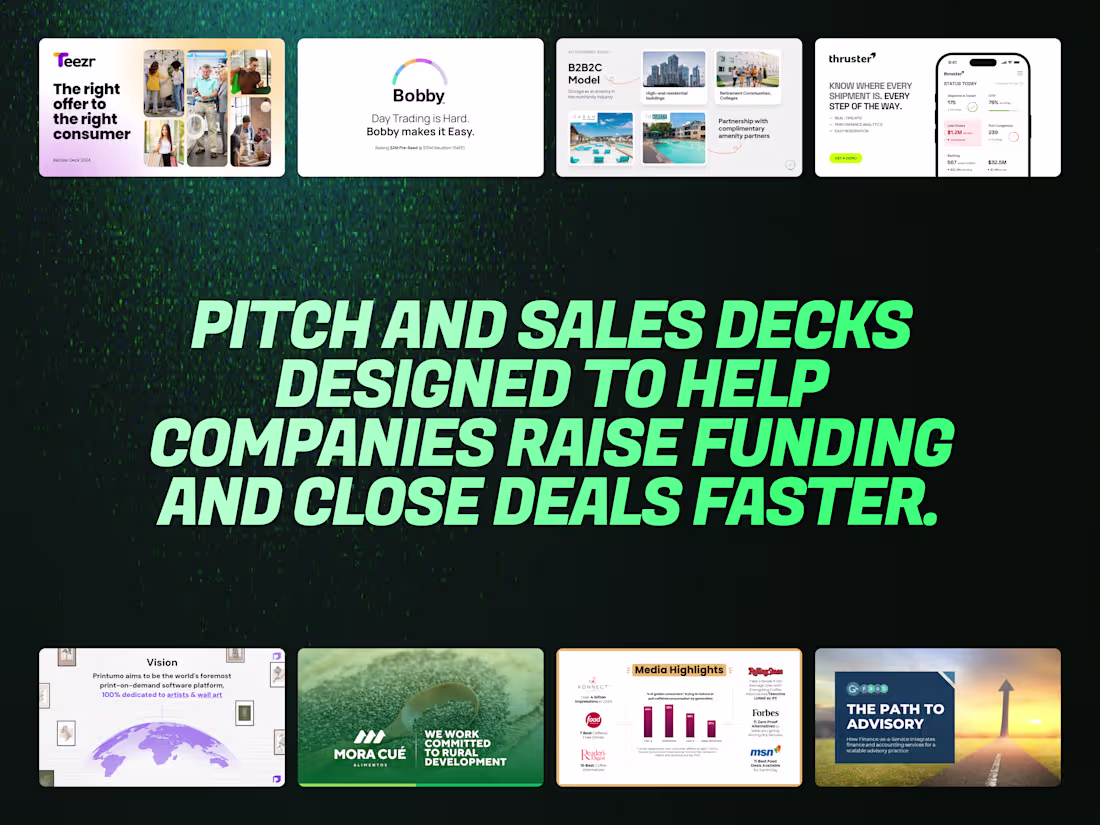 Cover image for Existing pitch deck revamp