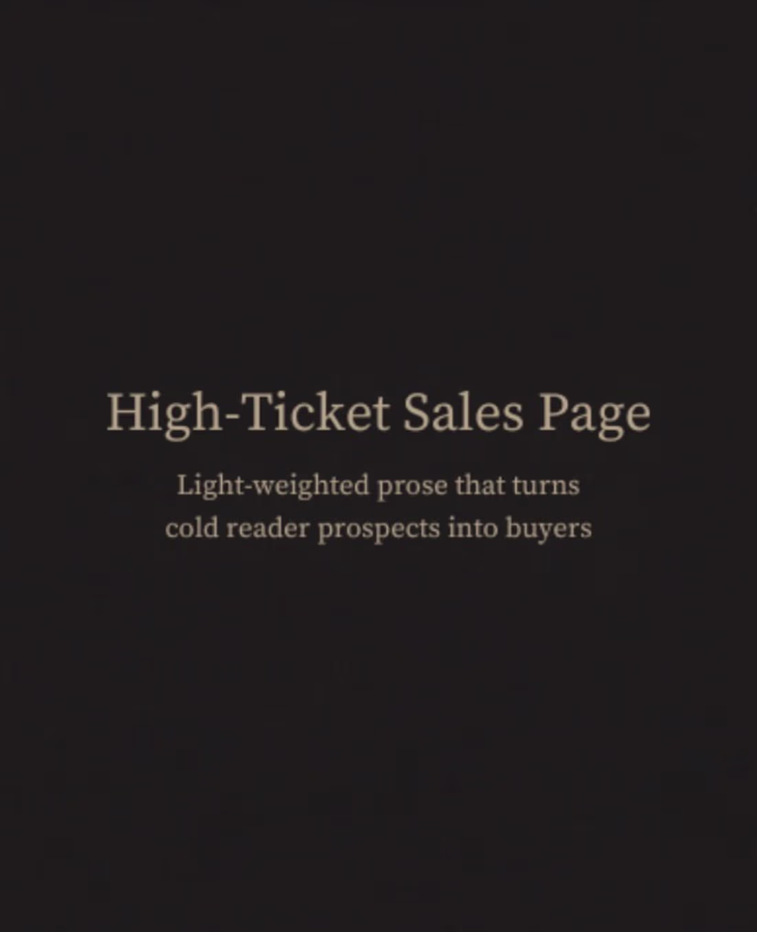 Cover image for High-Ticket Sales Page Copywriting