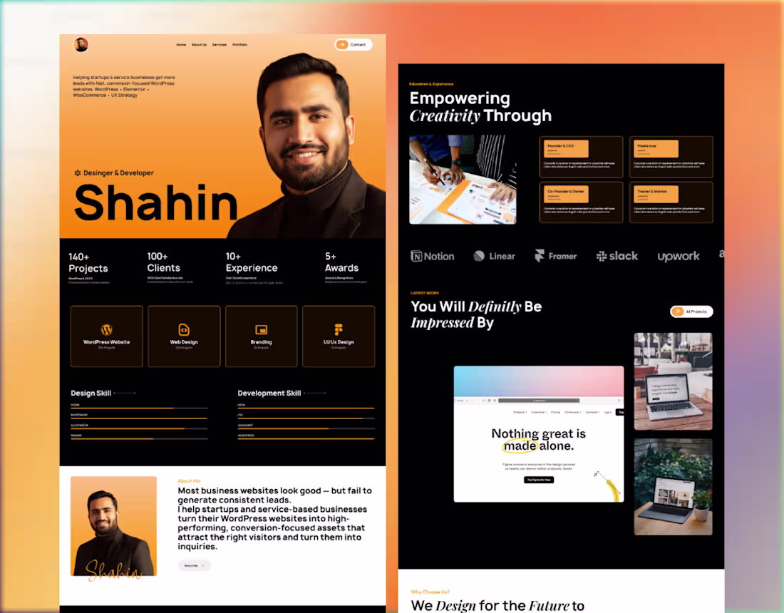 Cover image for High-End Personal Portfolio Website Design
