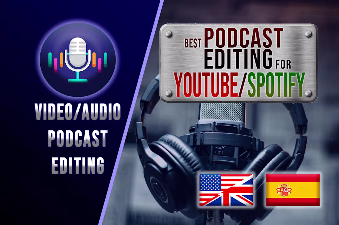Cover image for professional audio and video podcast editing