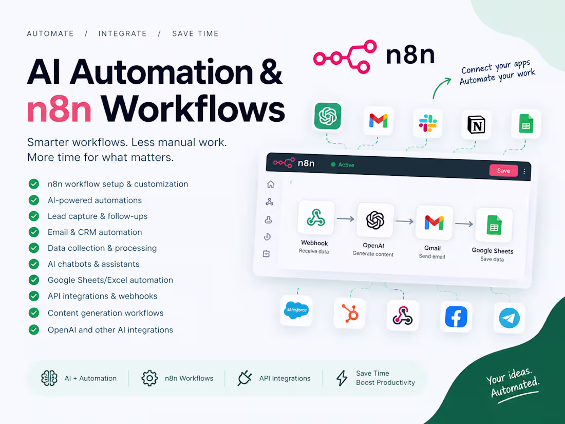 Cover image for AI Automation & n8n Workflow Automation
