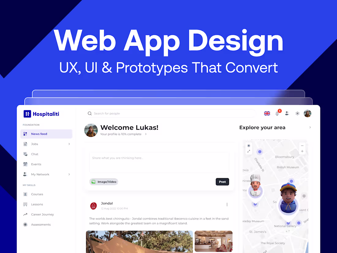 Cover image for Web App Design / UX, UI & Prototypes That Convert