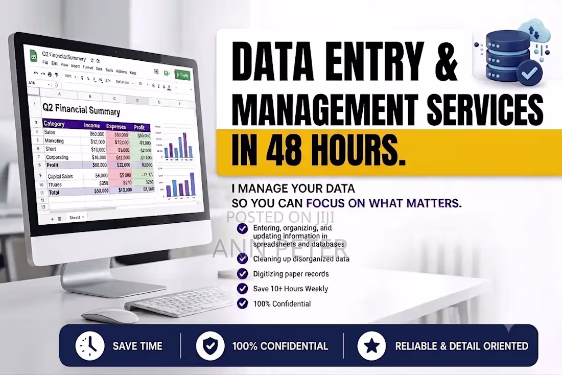 Cover image for Data Entry & Spreadsheet Management