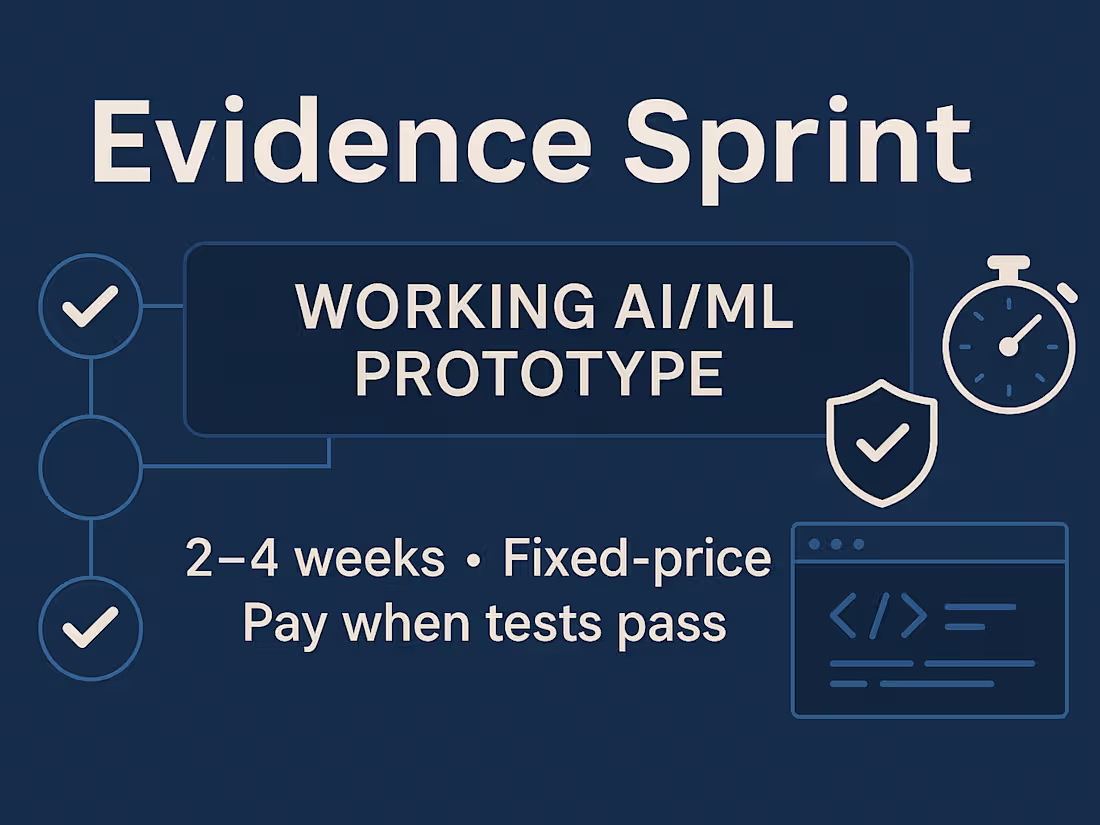 Cover image for Working AI/ML prototype in 1-2 Week: Architecture, Demo, Roadmap