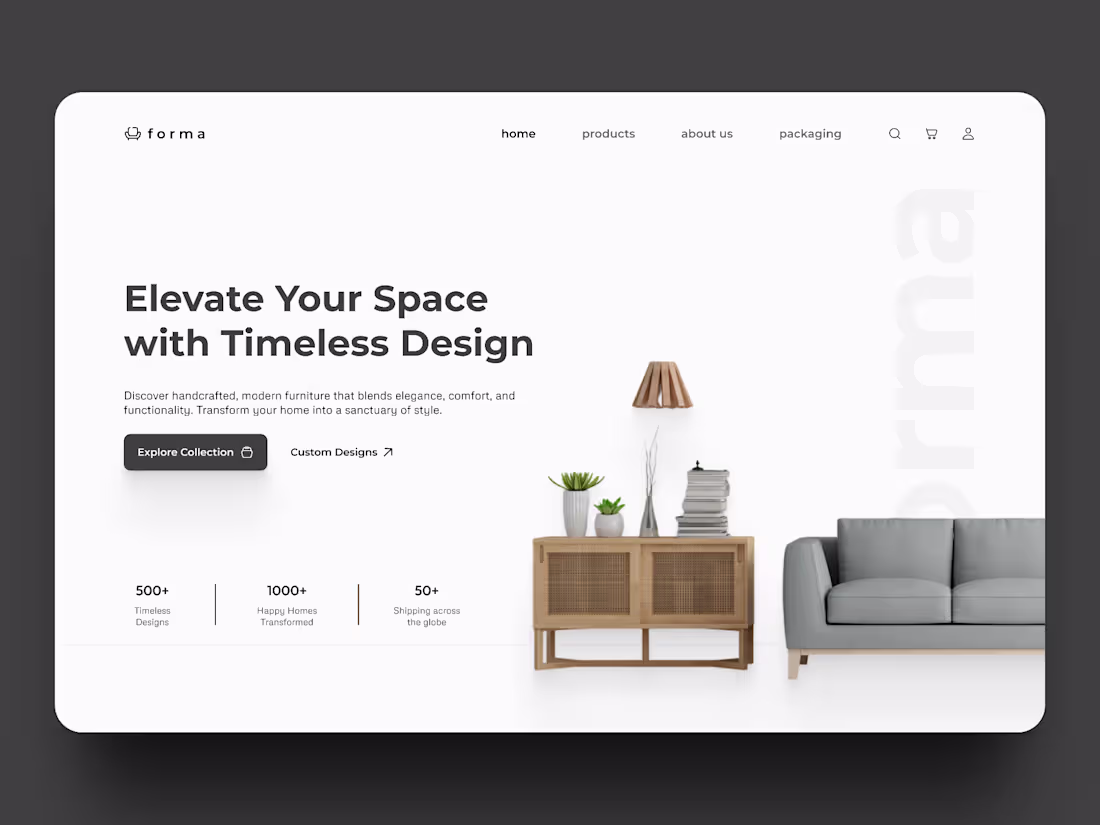 Cover image for Hero Section Design for Modern Furniture Website