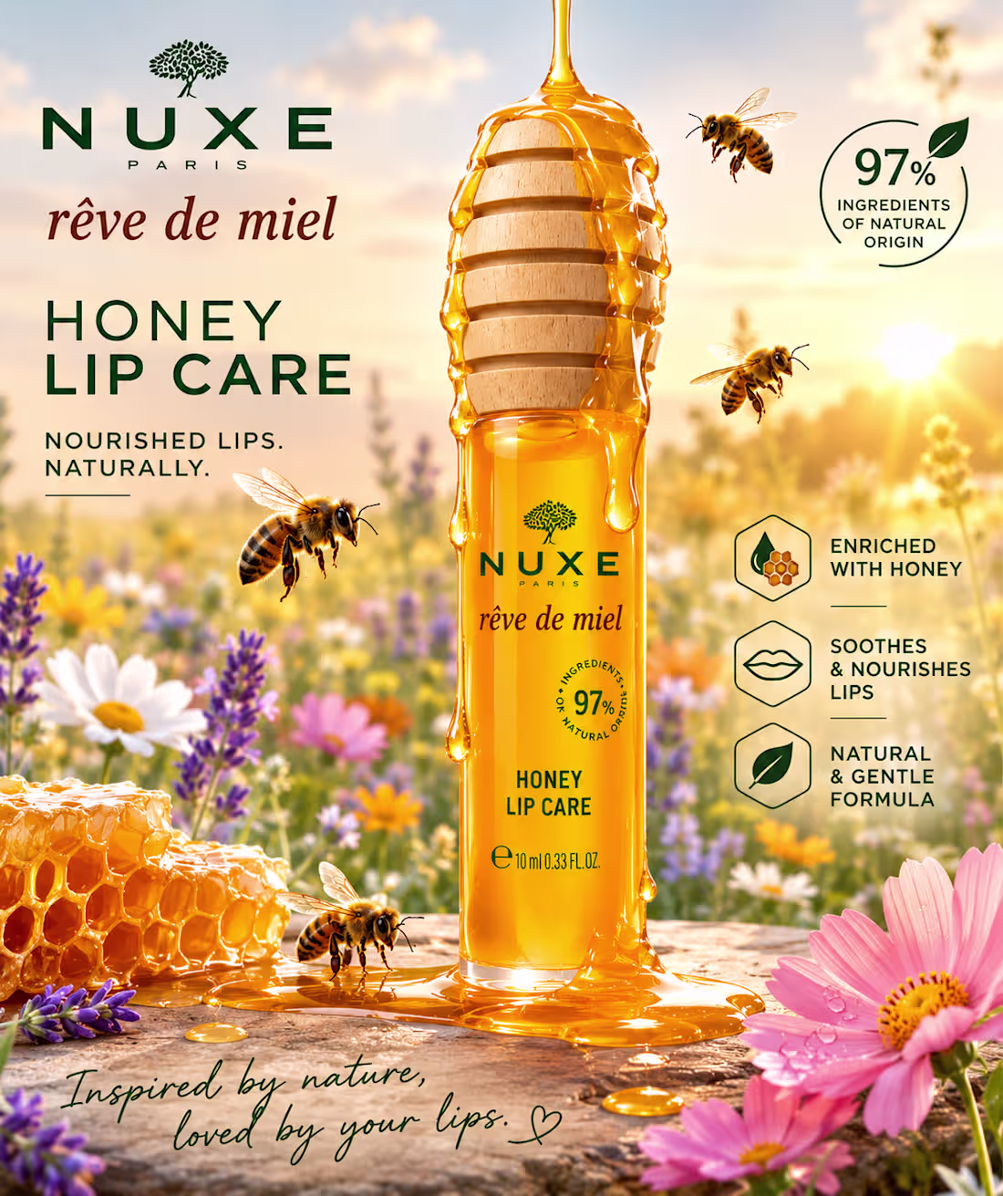 Cover image for Nuxe Paris Honey Lip Care