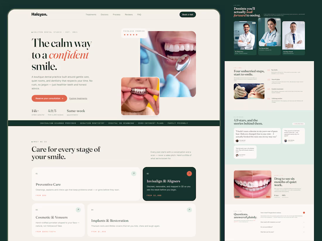Cover image for Designed Halcyon Dental Healthcare, a dental