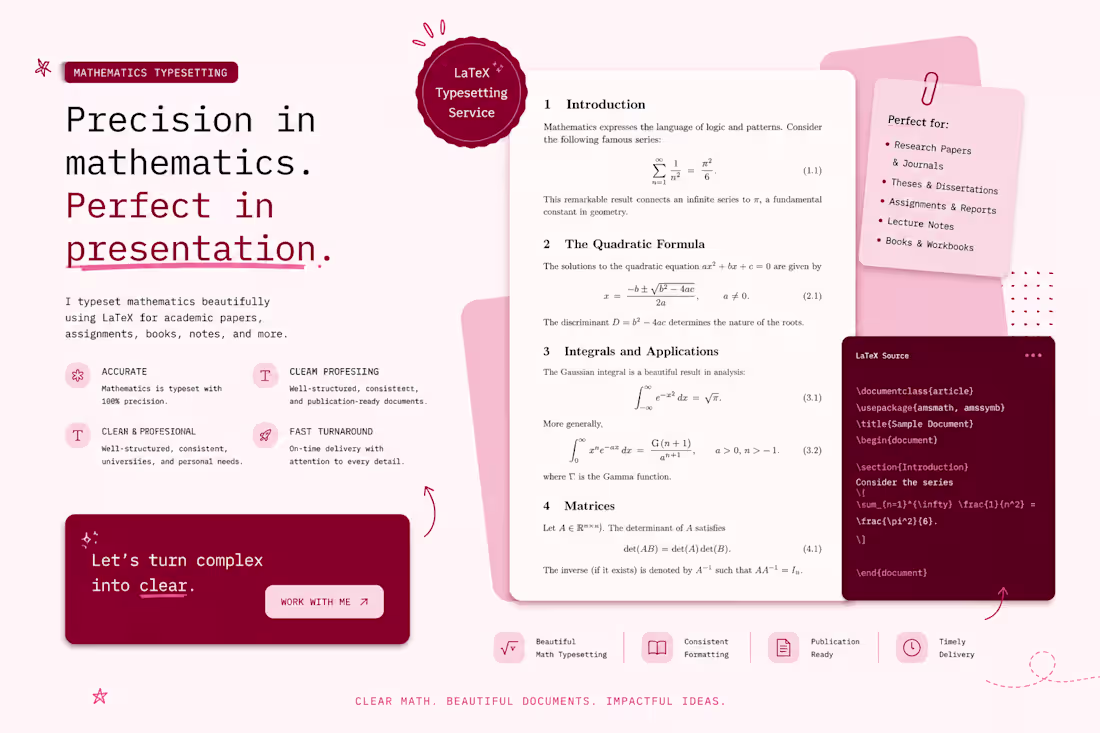 Cover image for LaTeX and technical document or webpage for academic work