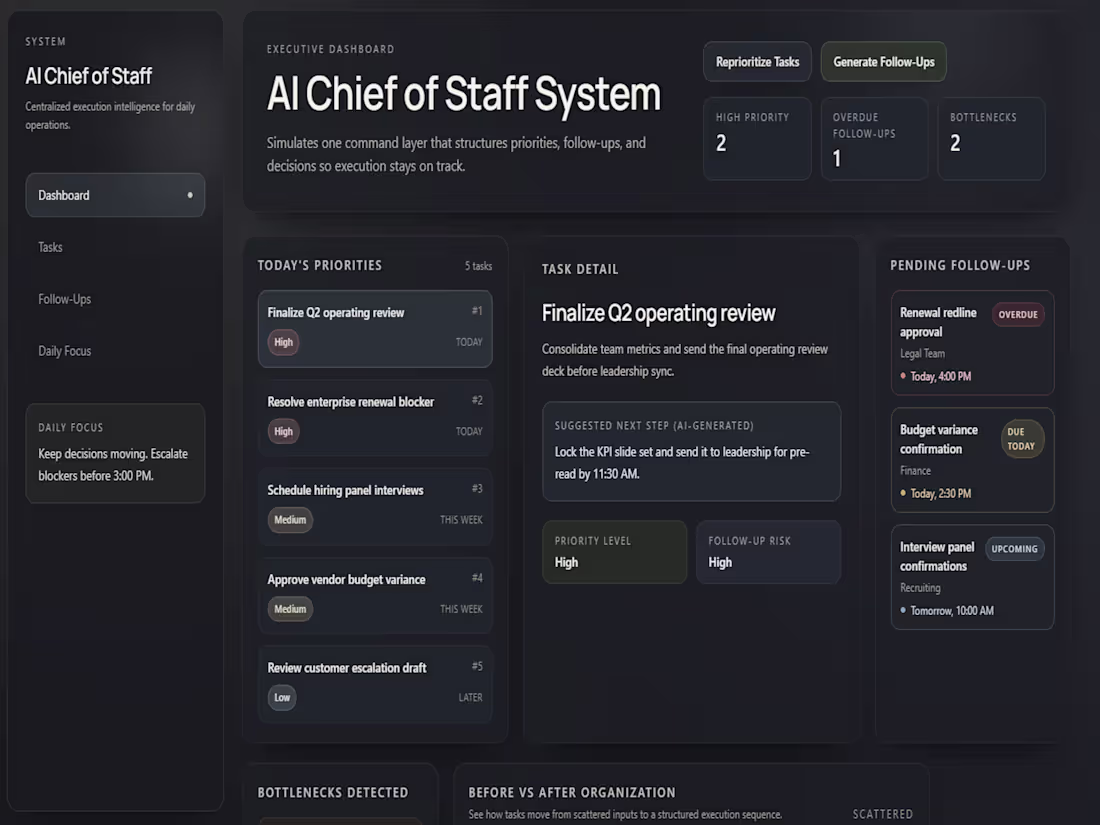 Cover image for AL Chief of Staff AIOS