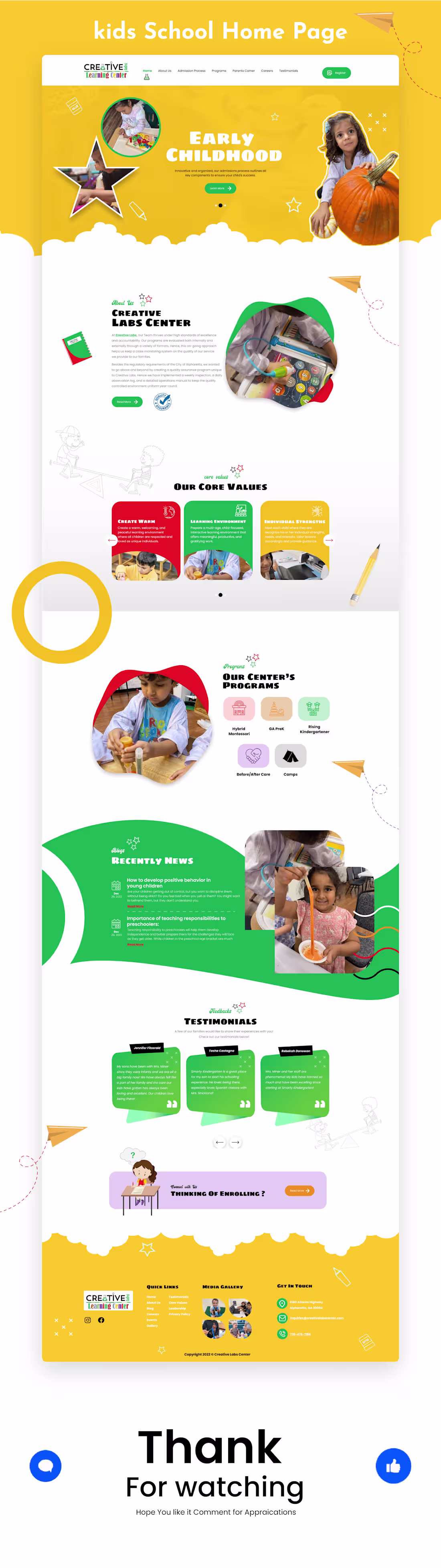 Cover image for Kids School website