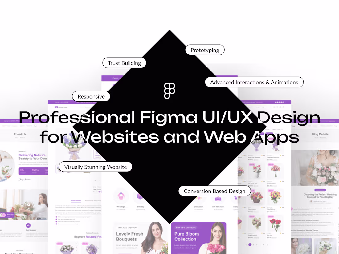Cover image for Professional Figma UI/UX Design for Websites and Web Apps