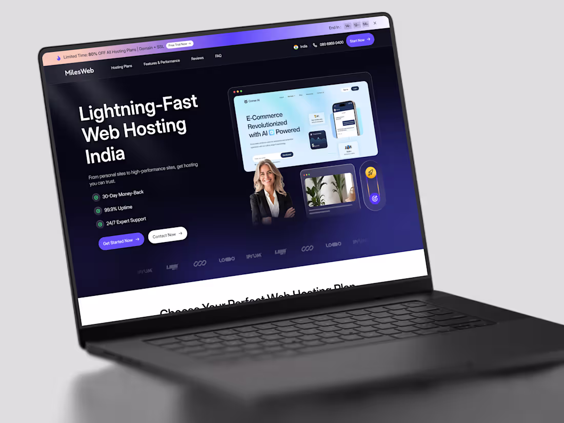 Cover image for MilesWeb Website Redesign