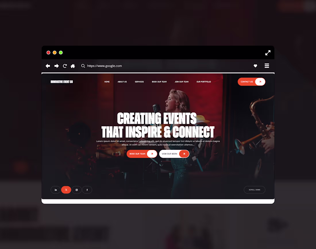 Cover image for Event Agency Website UI/UX Design