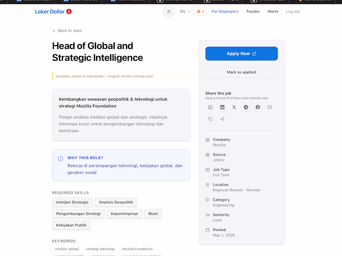 Cover image for lokerdollar.com (http://lokerdollar.com) — Remote Job