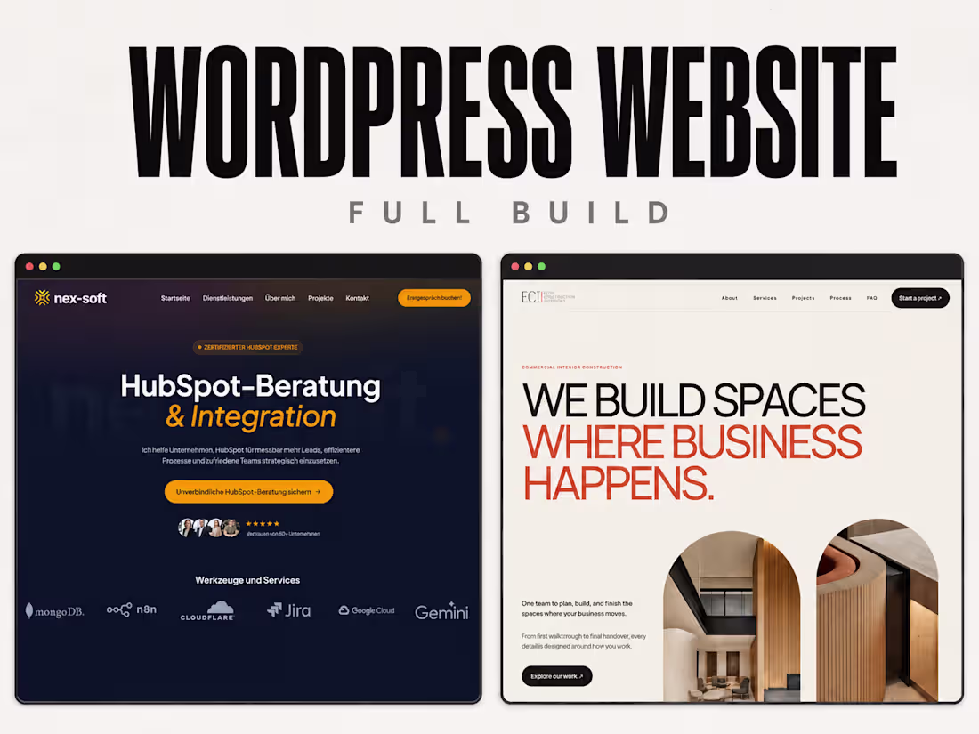 Cover image for WordPress Website — Custom Design + Full Build