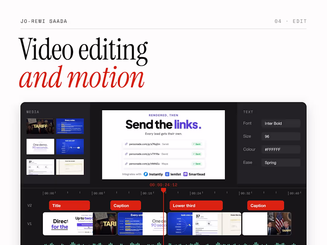 Cover image for Video editing and motion graphics