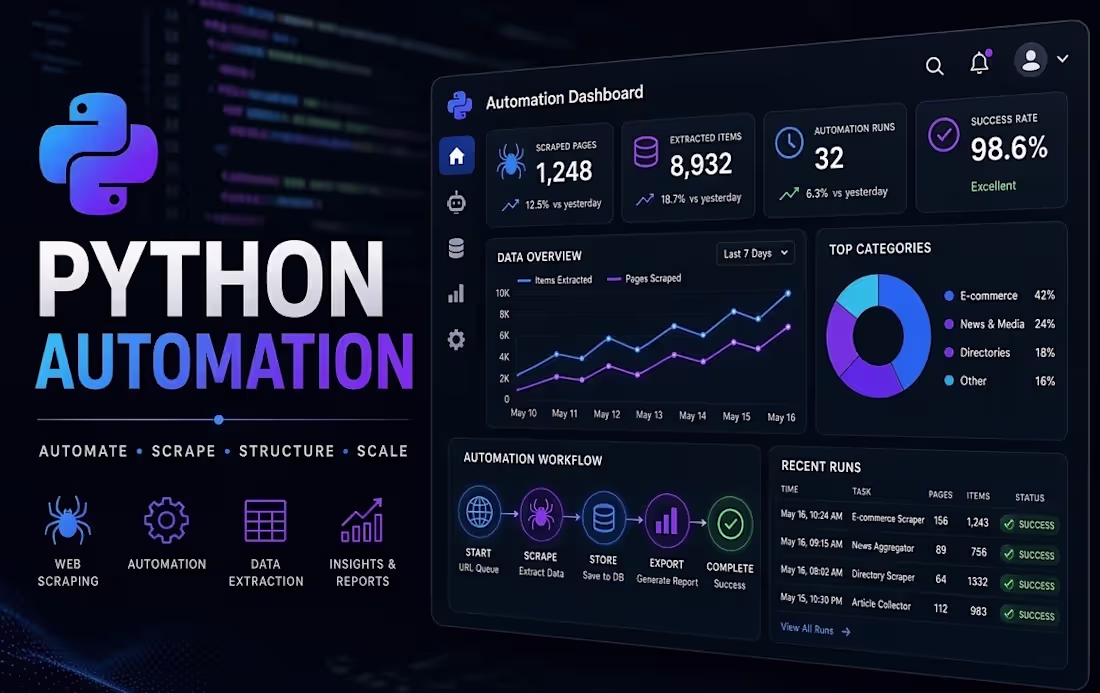 Cover image for  Python Web Scraping & Automation Scripts