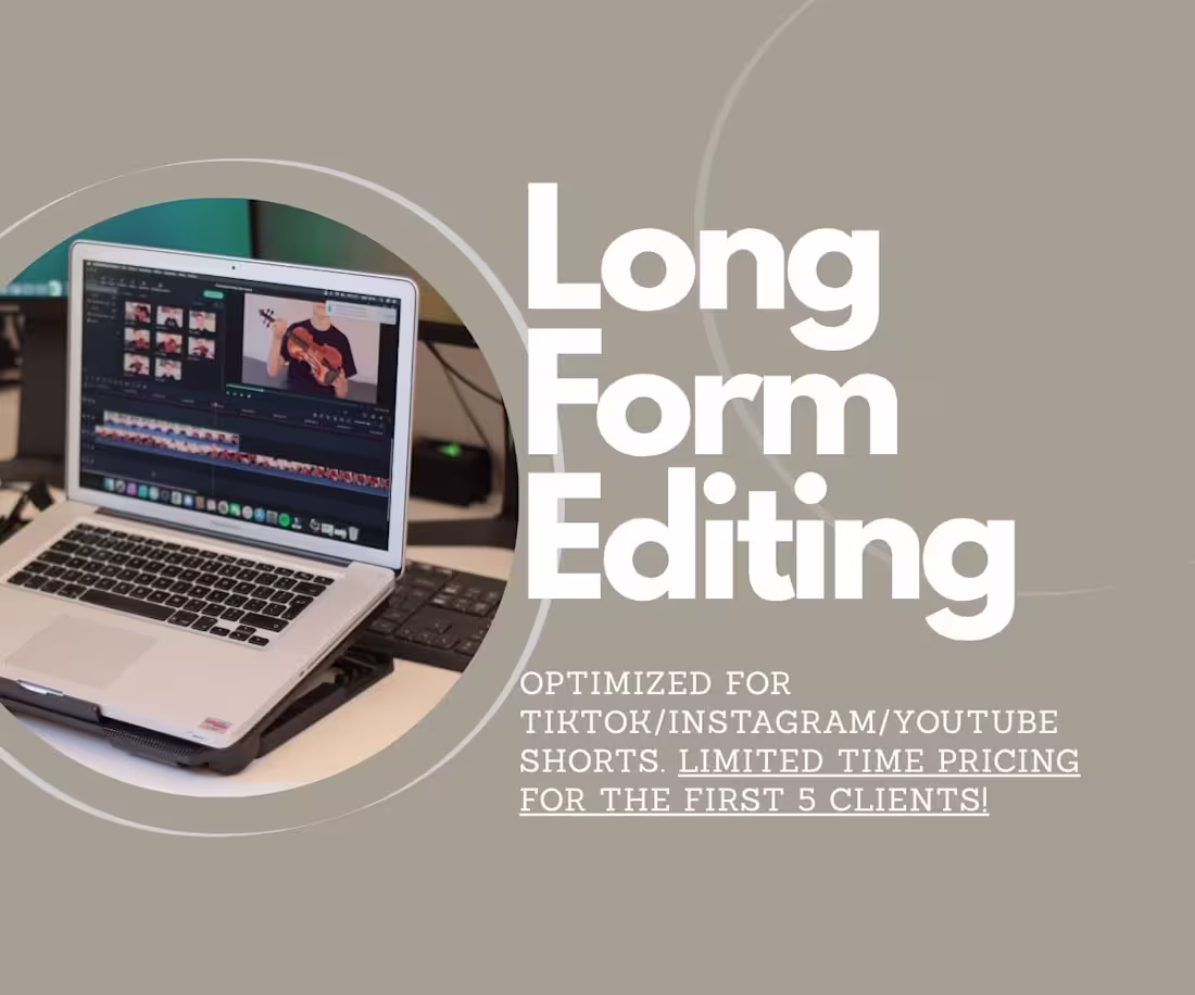 Cover image for Long Form Video Editing Service