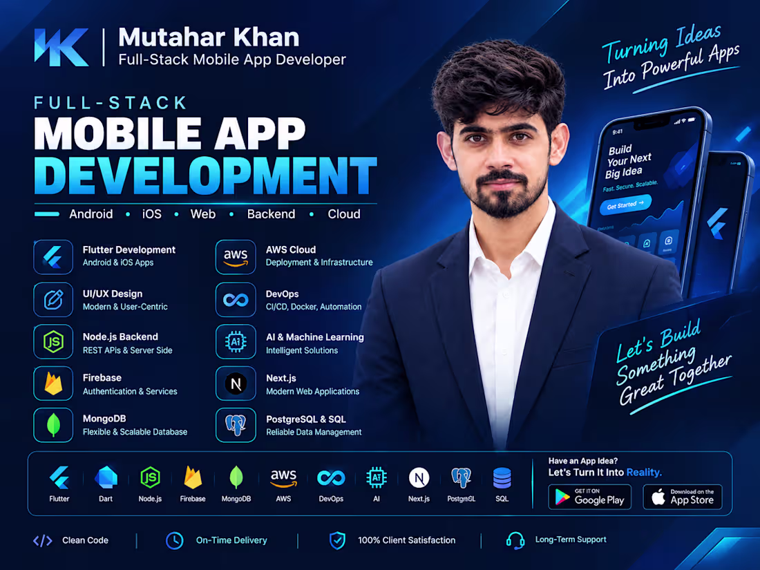 Cover image for Full Stack Flutter Mobile App Development