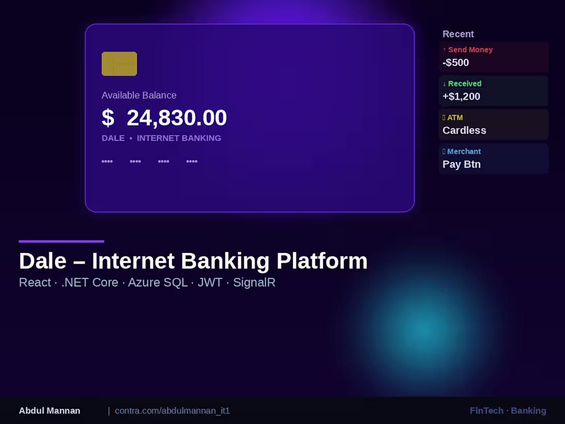 Cover image for Dale – Internet Banking Web Application