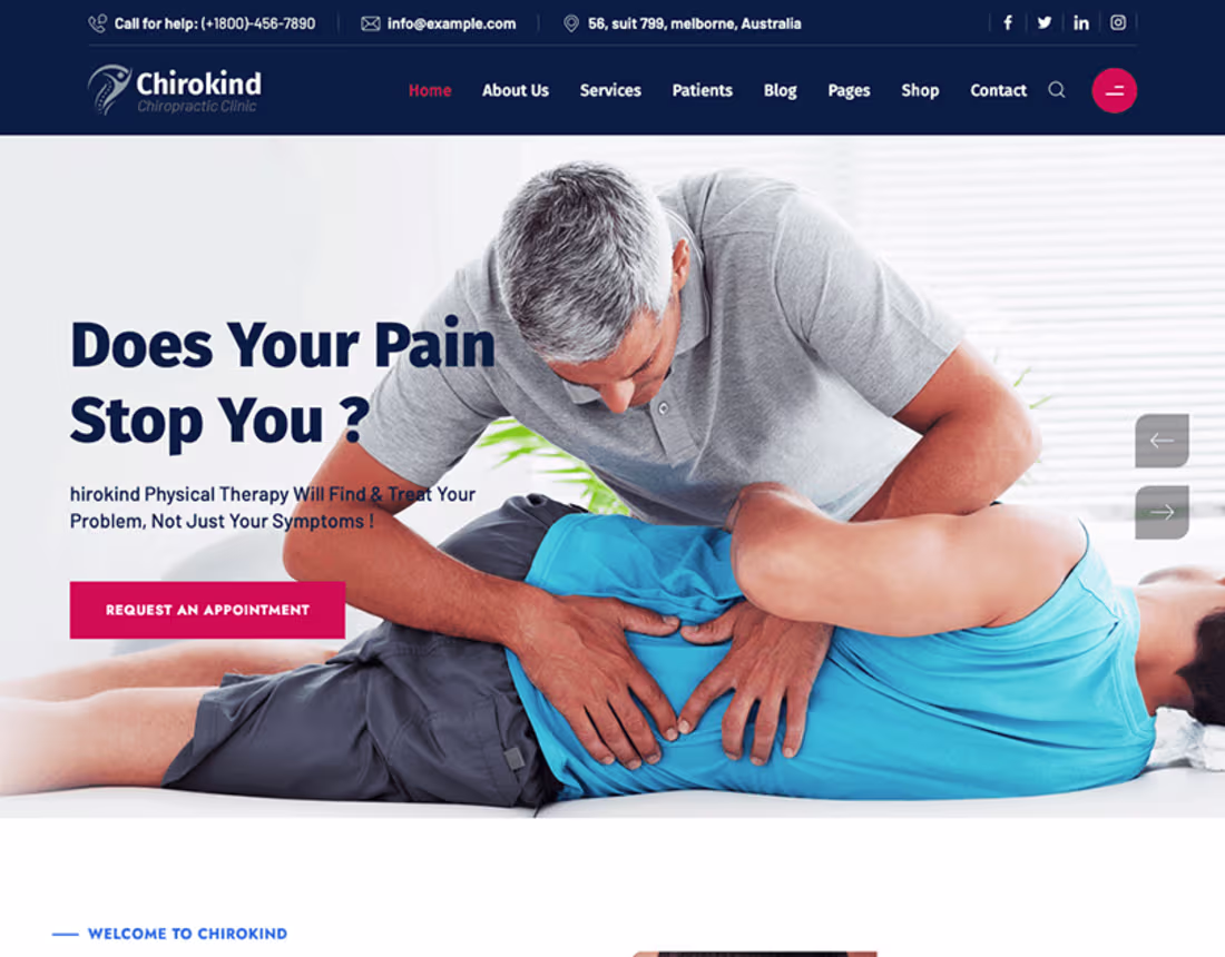 Cover image for Responsive Chiropractor Medical Website Design