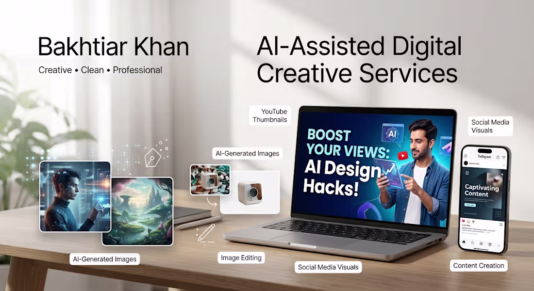 Cover image for AI-assisted content & digital creative services
