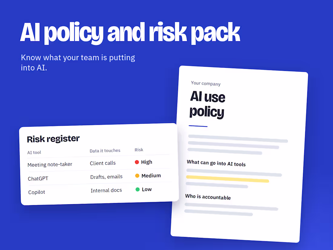 Cover image for AI Use Policy and Risk Register: Get Your Team AI-Ready