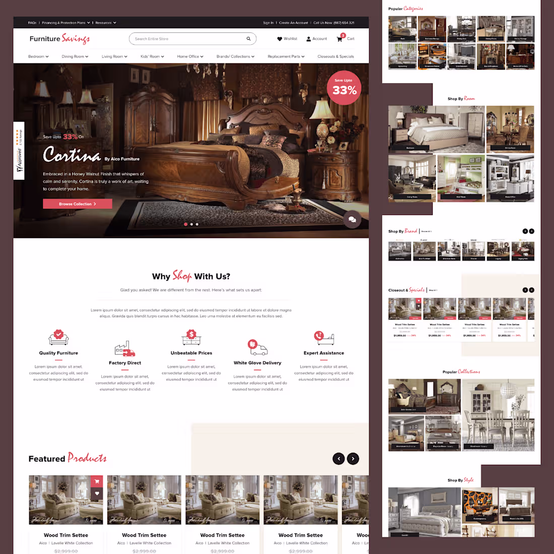 Cover image for E-commerce Site Design for Furniture Savings