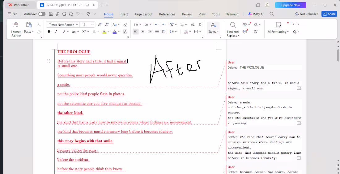 Cover image for I worked a book line editing and this is the result afterward