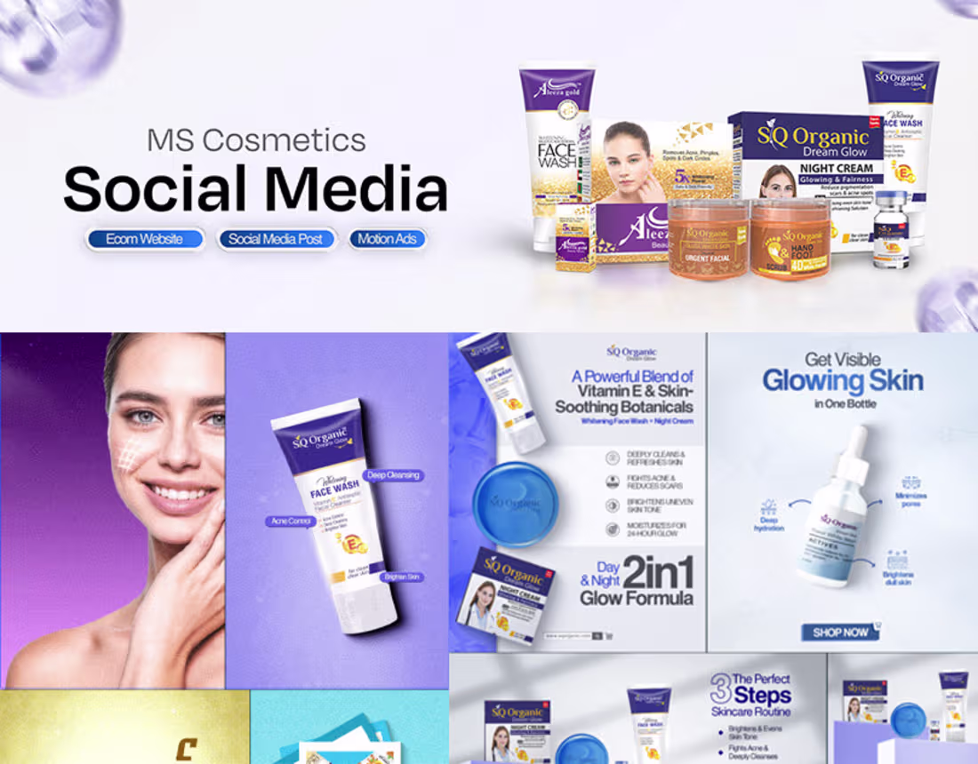 Cover image for Social Media Posts l MS Cosmetics