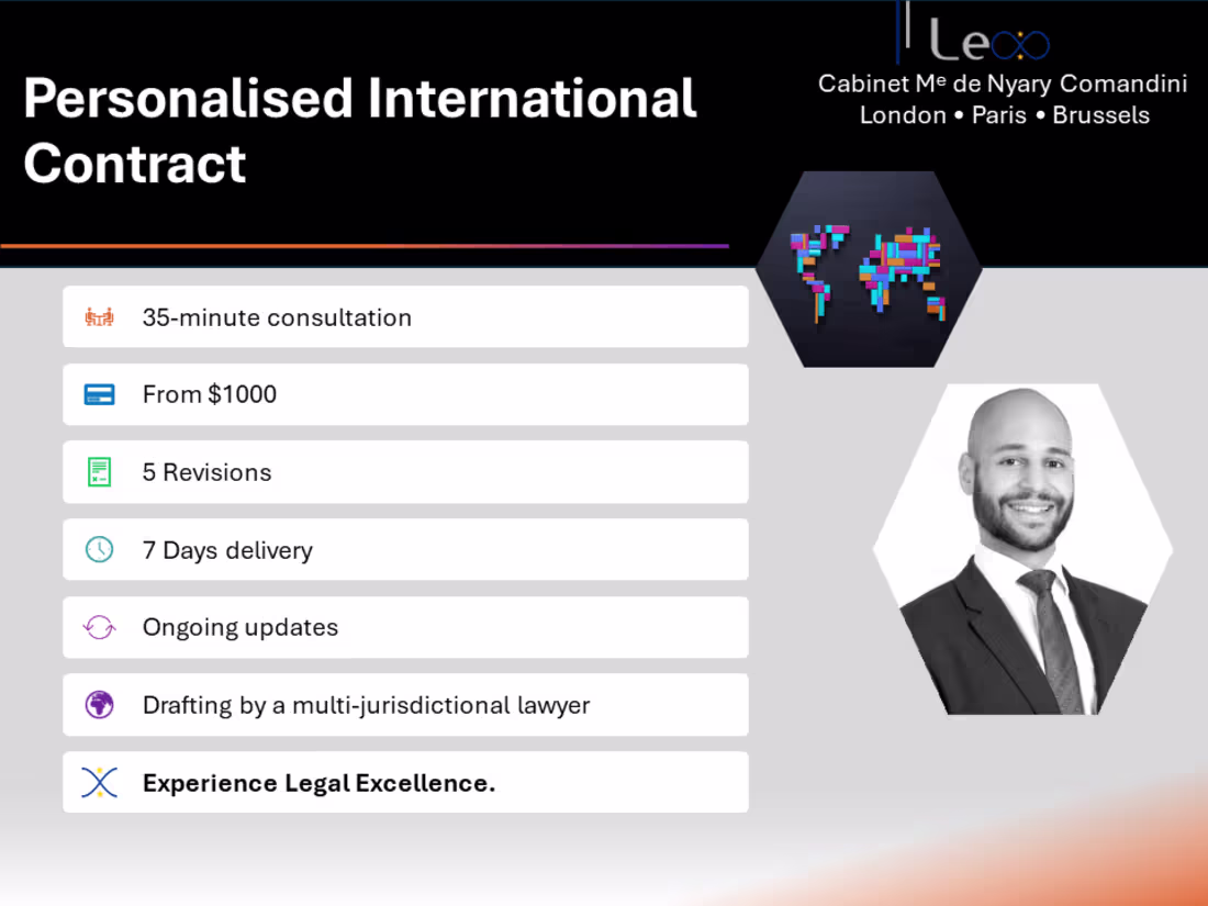Cover image for Personalised International Contract