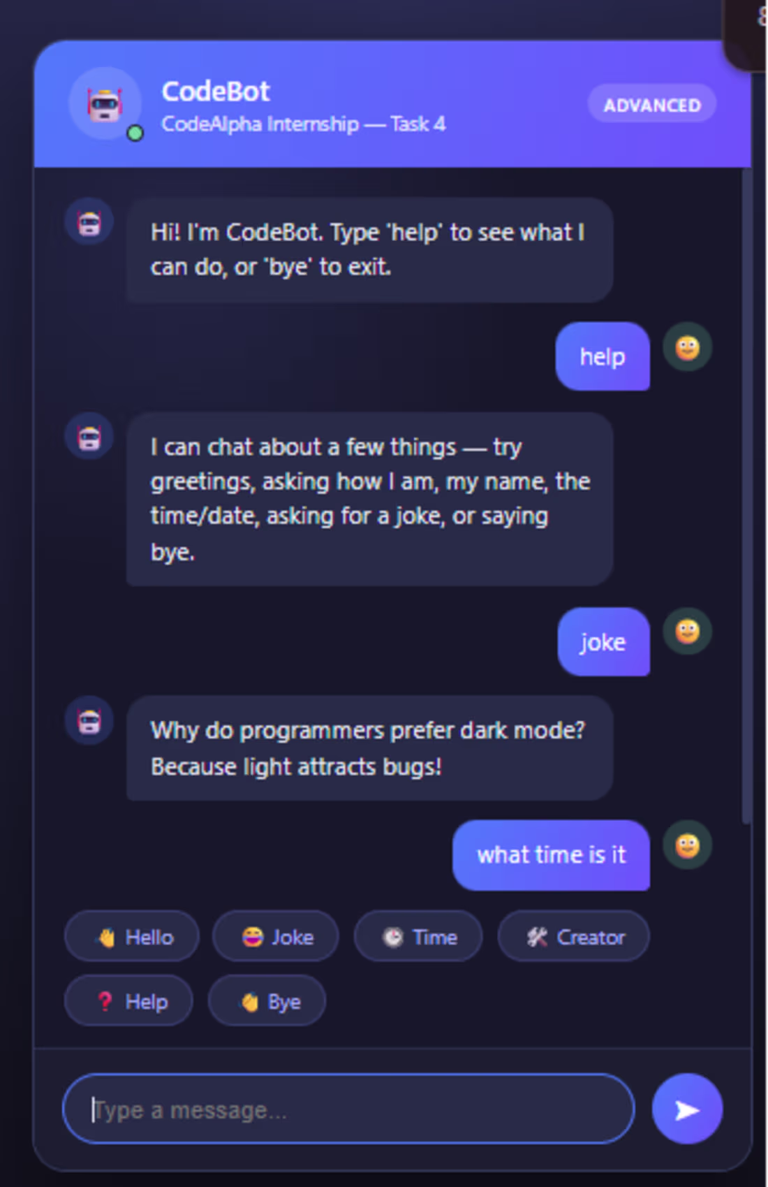 Cover image for  rule-based chatbot built in Python
