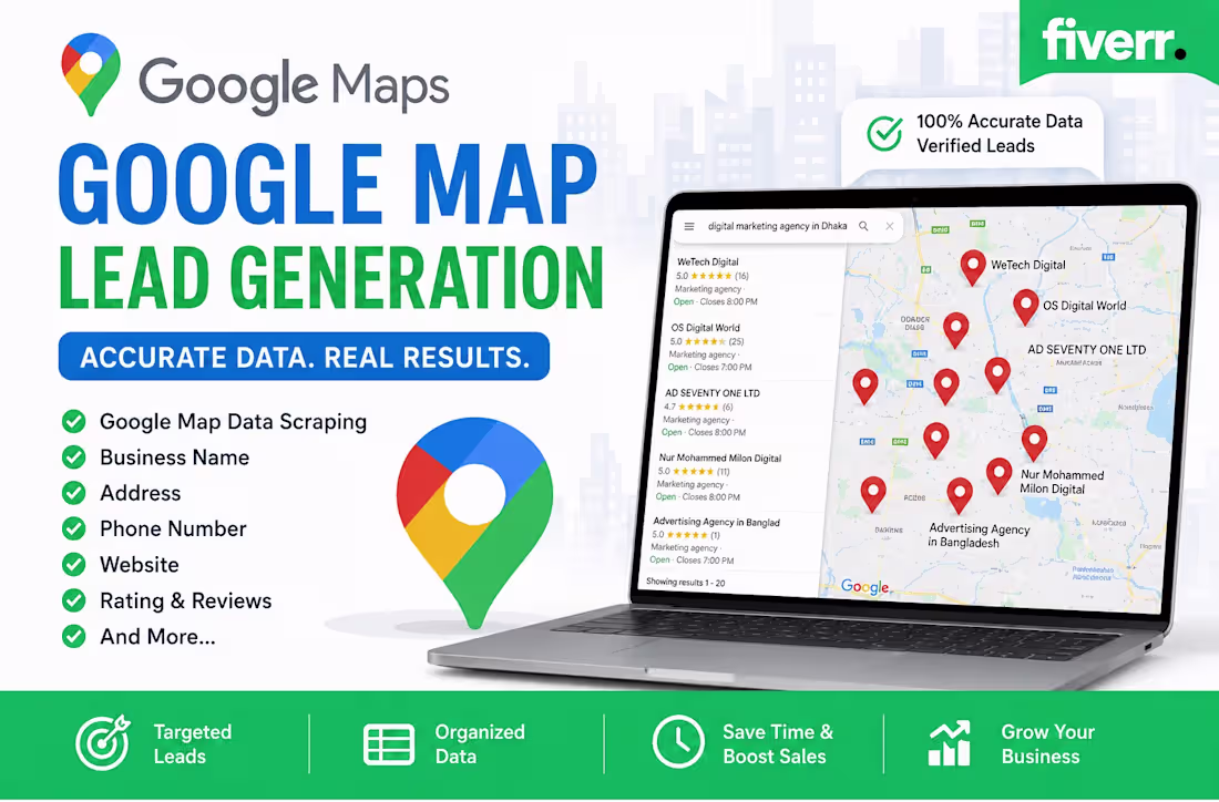 Cover image for Google Map Lead Generation (https://www.fiverr.com/s/pd7vBeG)